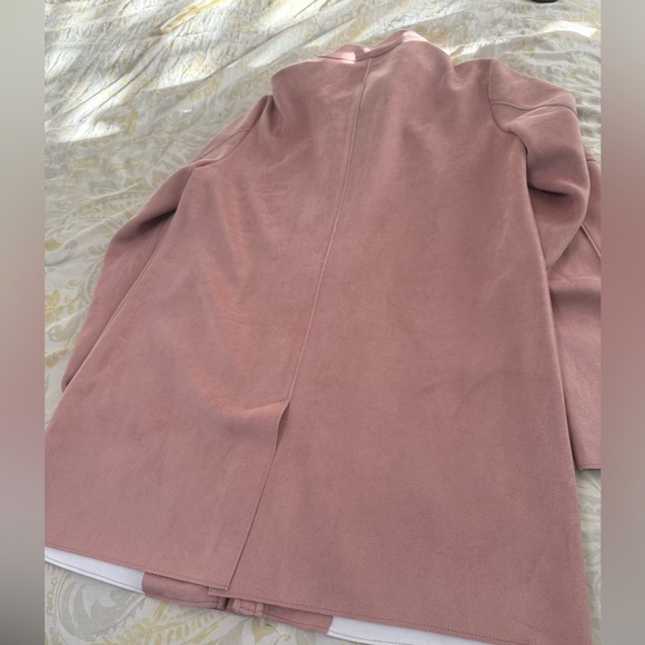 DKNY Faux Suede Blush Pink Jacket | Size S | NWT - Picture 10 of 12
